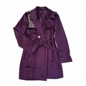 UPCYCLED | PURPLE Bebe Trench Coat - Medium